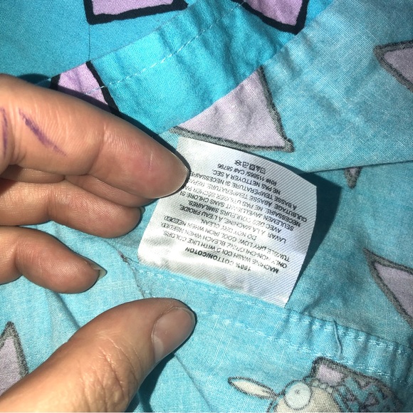 Rocko's Modern Life Nickelodeon Button Up Short Sleeve Shirt Men's S. - Picture 7 of 7